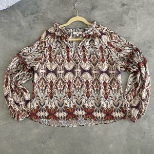 Nightcap Clothing ~ printed blouse S